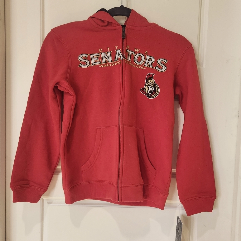 NHL Ottawa Senators Full Zip Hoodie Unisex Youth M 10/12